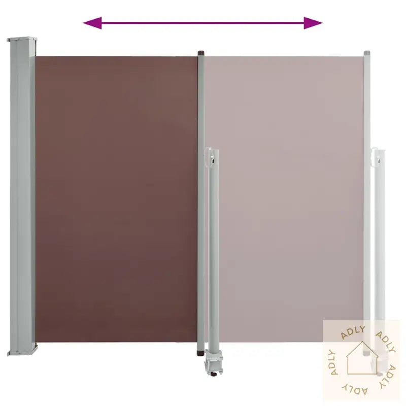Uttrekkbar Sidemarkise 120X300 Cm Brun