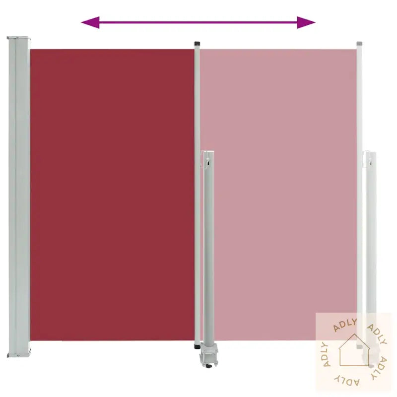 Uttrekkbar Sidemarkise 160X300 Cm Rød