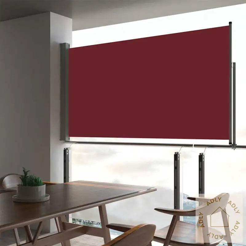 Uttrekkbar Sidemarkise 160X300 Cm Rød