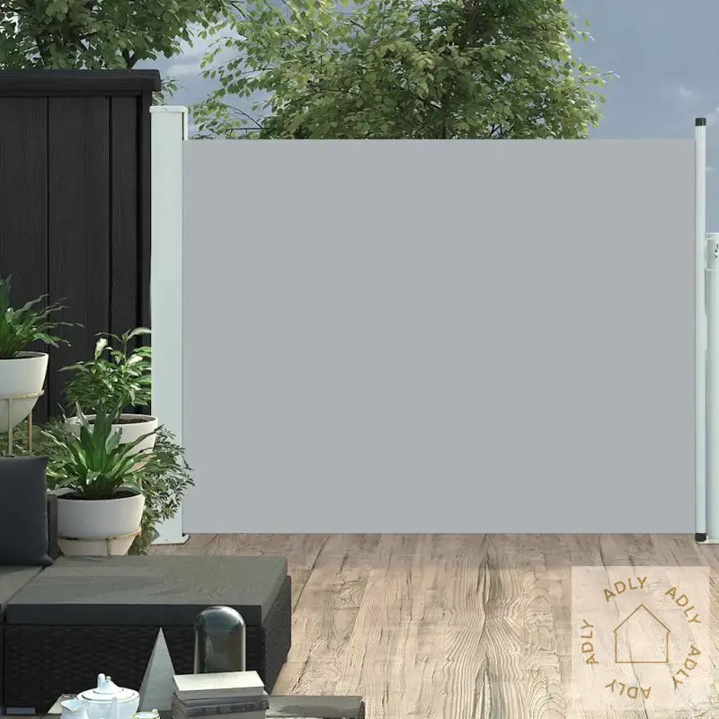 Uttrekkbar Sidemarkise 140X500 Cm Grå