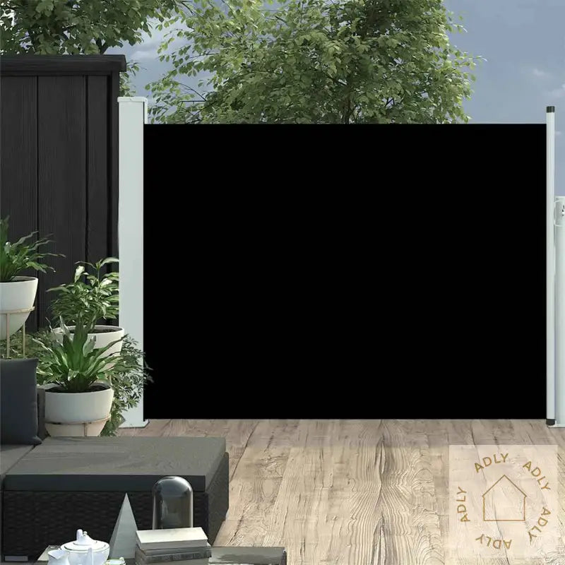 Uttrekkbar Sidemarkise 100X500 Cm Svart