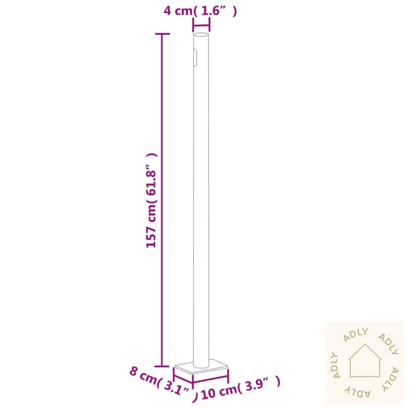 Uttrekkbar Sidemarkise 160X600 Cm Blå