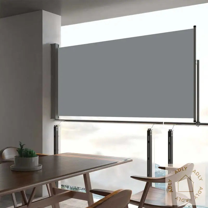 Uttrekkbar Sidemarkise 80X300 Cm Grå