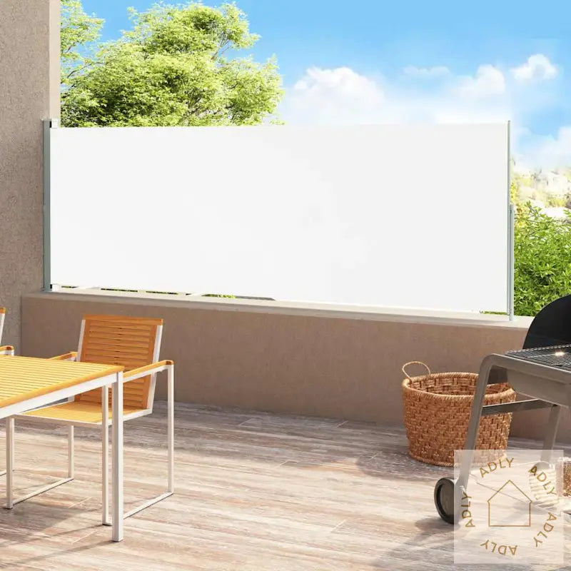 Uttrekkbar Sidemarkise 180X500 Cm Kremhvit