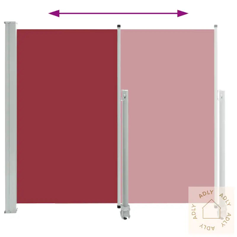 Uttrekkbar Sidemarkise 140 X 300 Cm Rød