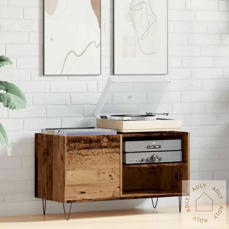 Plateskap Gammelt Tre 84,5X38X48 Cm Konstruert Tre