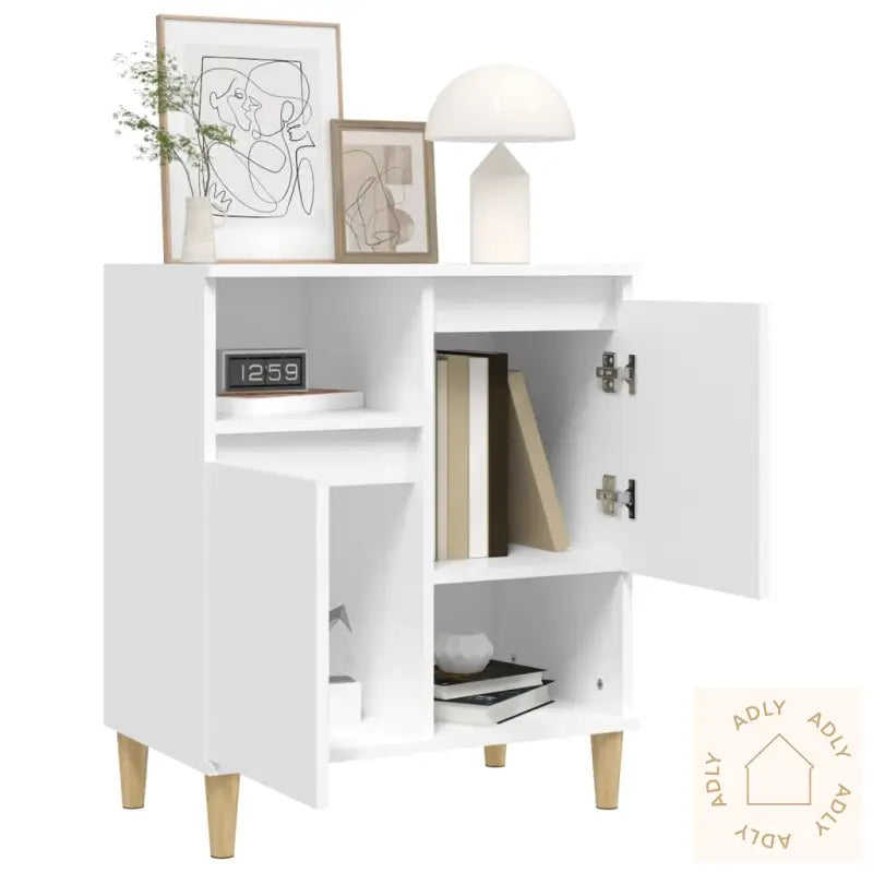 Skjenk Hvit 60X35X70 Cm Konstruert Tre