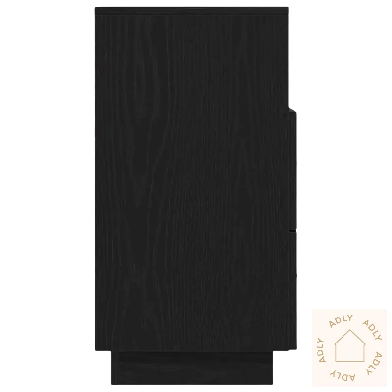 Dark wood cabinet som del av stilig nattbord med praktisk oppbevaring til hjemmet