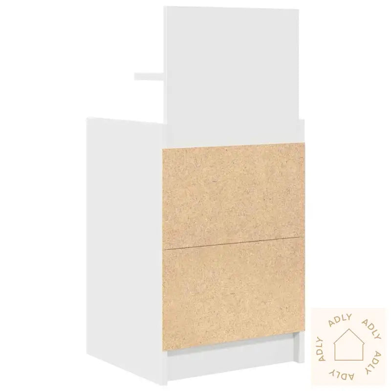 Nattskap Med 2 Skuffer 2 Stk Hvit 38X34X80 Cm