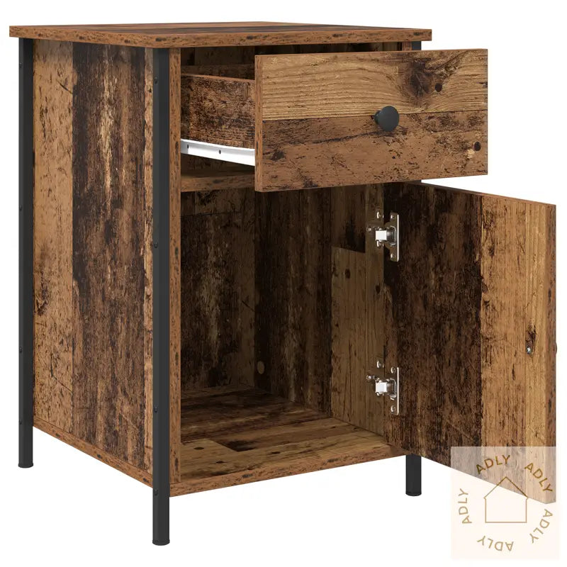 Nattbord Gammelt Tre 40X42X60 Cm Konstruert Tre