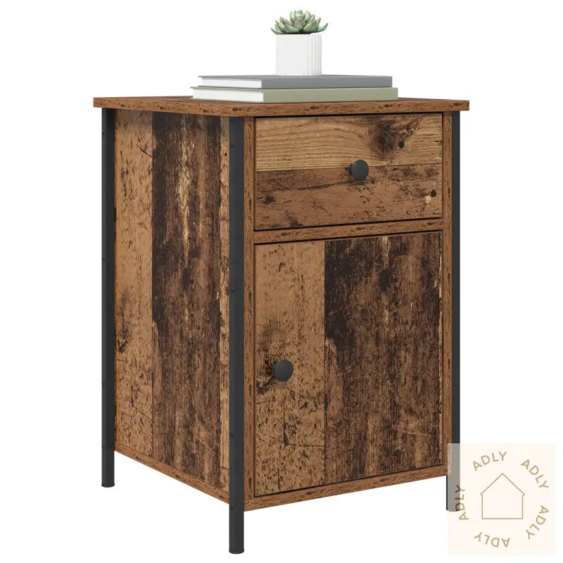 Nattbord Gammelt Tre 40X42X60 Cm Konstruert Tre