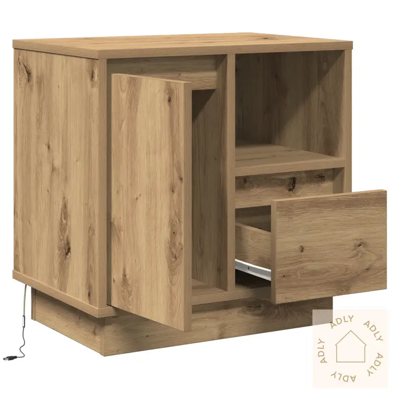 Nattbord Med Led Artisan Eik 50X34,5X50 Cm