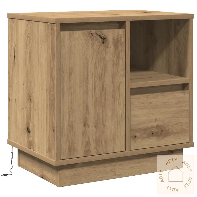 Nattbord Med Led Artisan Eik 50X34,5X50 Cm