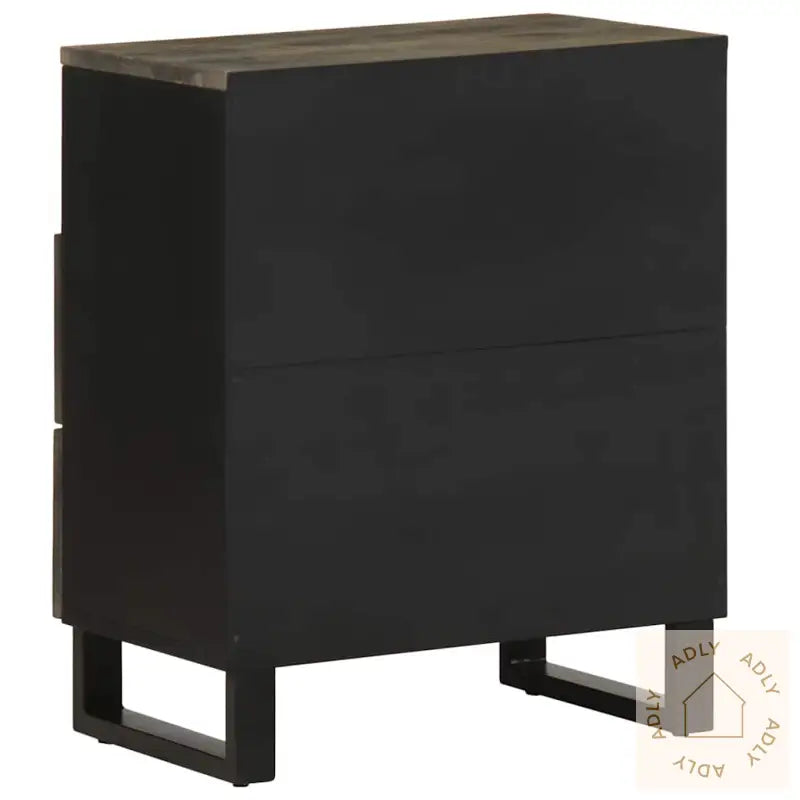 Nattbord Svart 50X33X62 Cm Heltre Mango