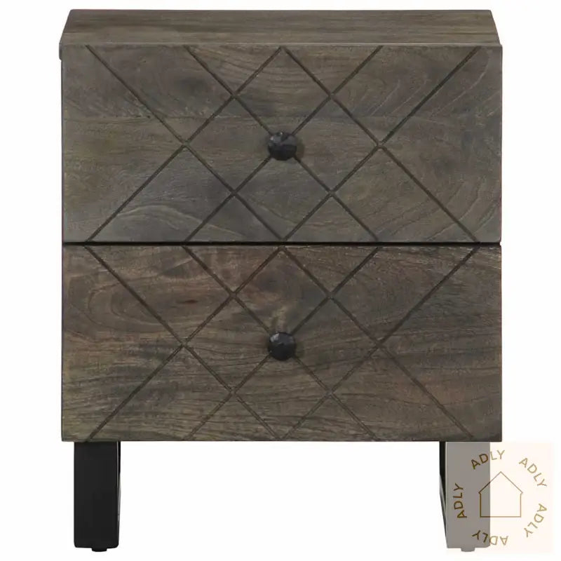 Nattbord Svart 40X33X46 Cm Heltre Mango