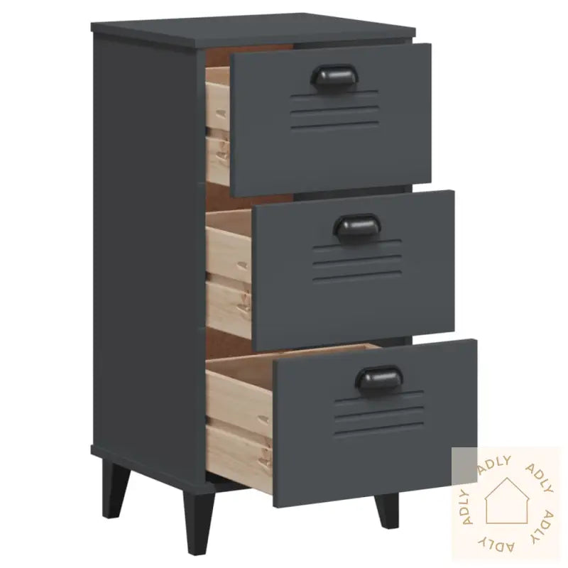 Nattbord Viken Antrasitt Konstruert Tre