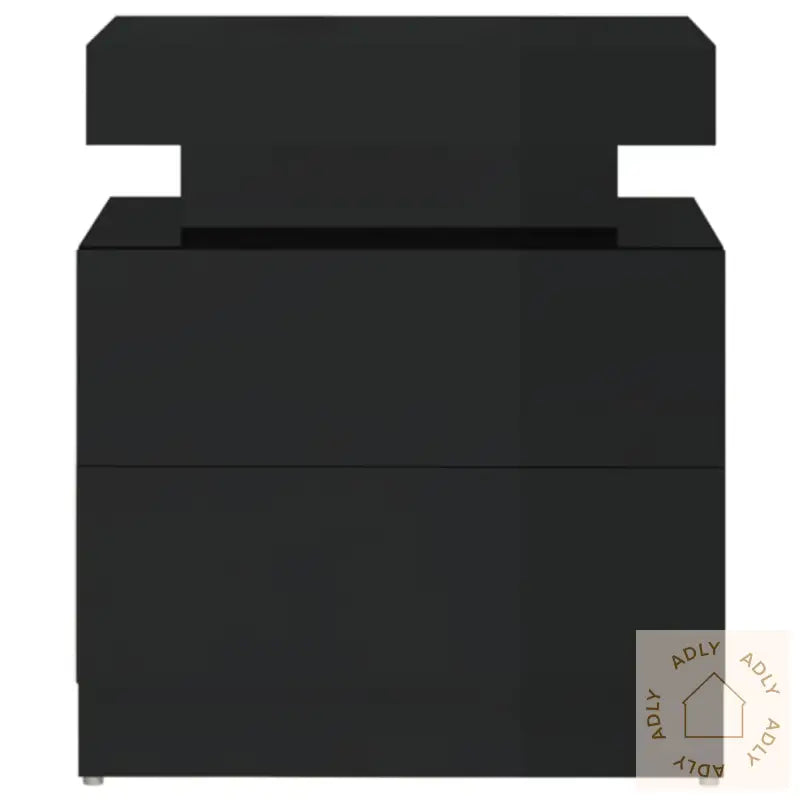 Nattbord Høyglans Svart 45X35X52 Cm Konstruert Tre