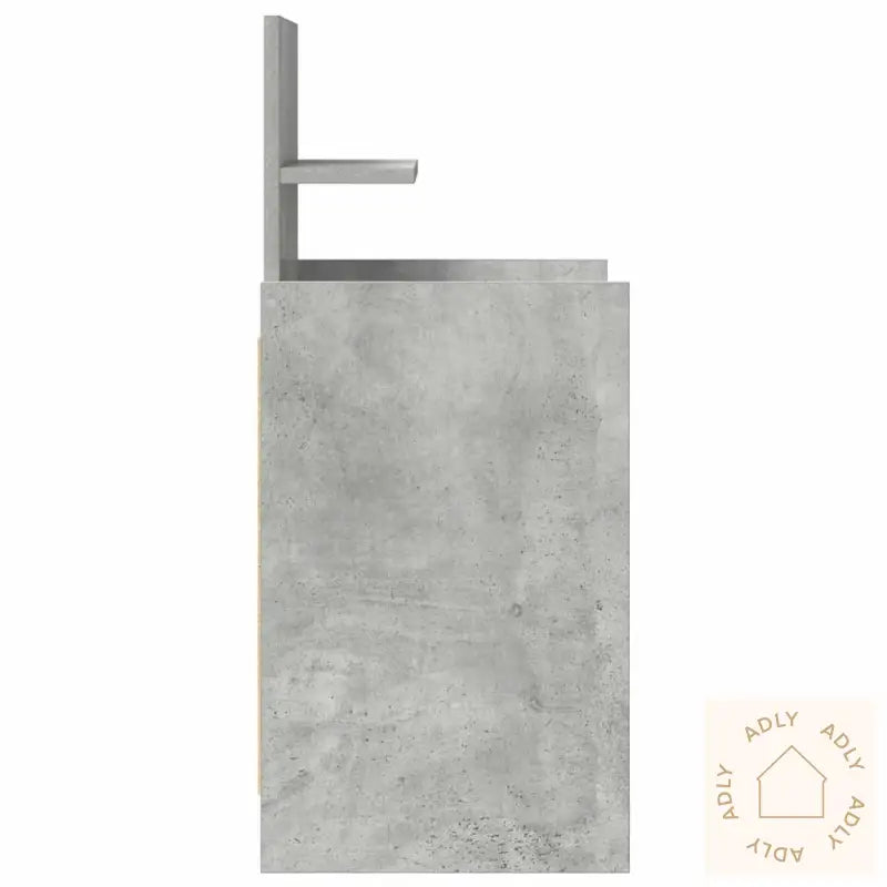 Nattskap Med 2 Skuffer 2 Stk Betonggrå 38X34X80 Cm