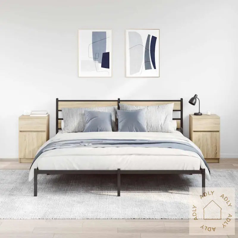 Nattbord 2 Stk Sonoma Eik 39X35X65 Cm Konstruert Tre