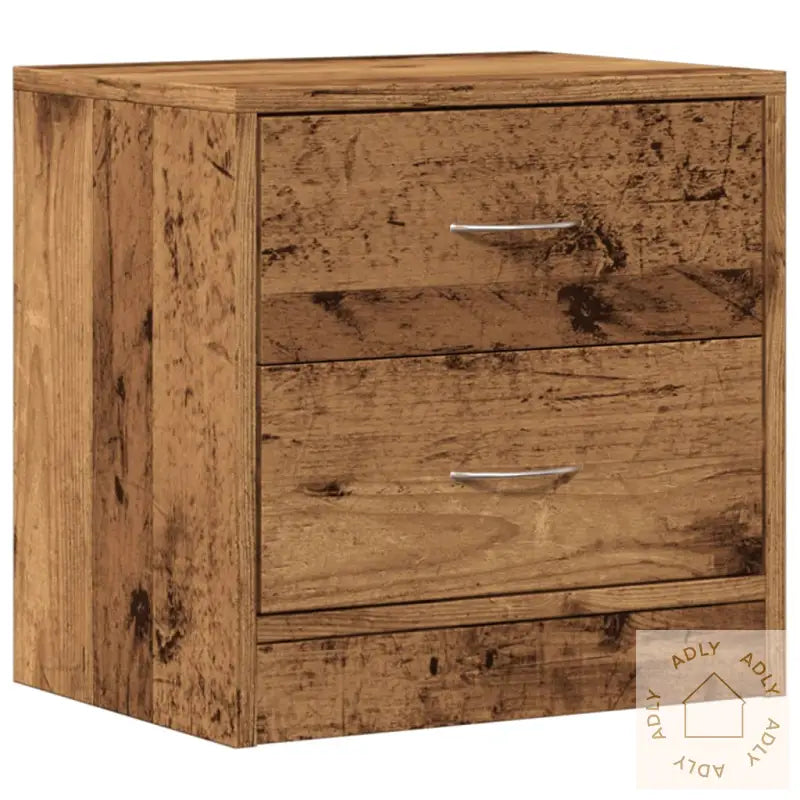 Nattbord Gammelt Tre 40X30X40 Cm Konstruert Tre