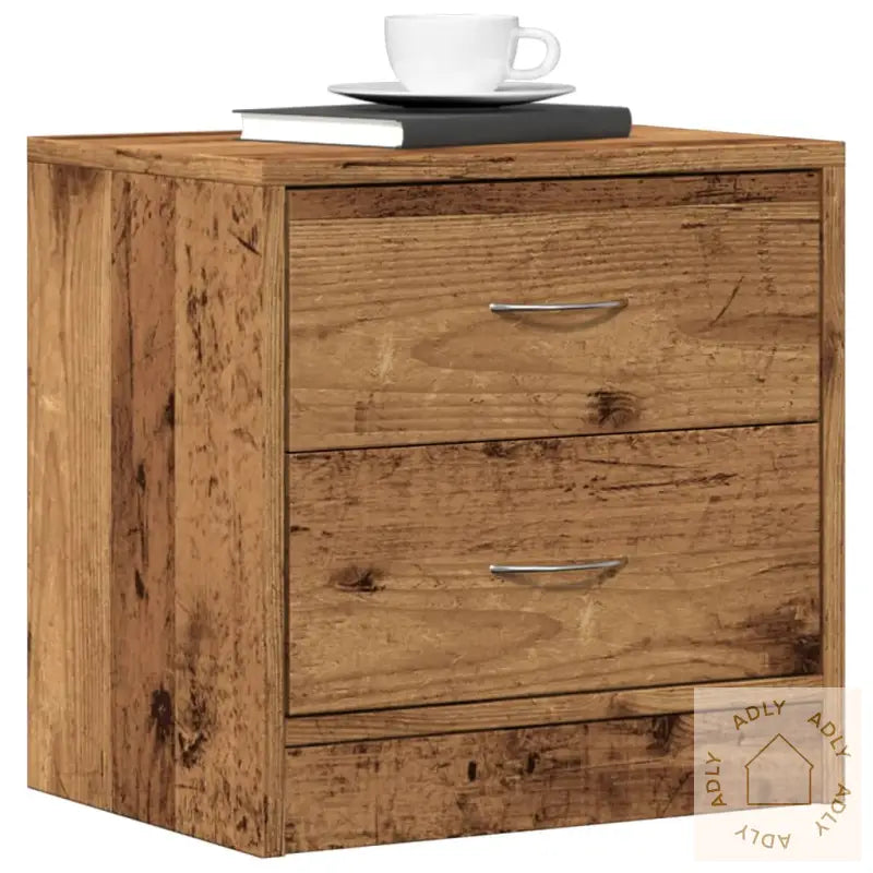 Nattbord Gammelt Tre 40X30X40 Cm Konstruert Tre