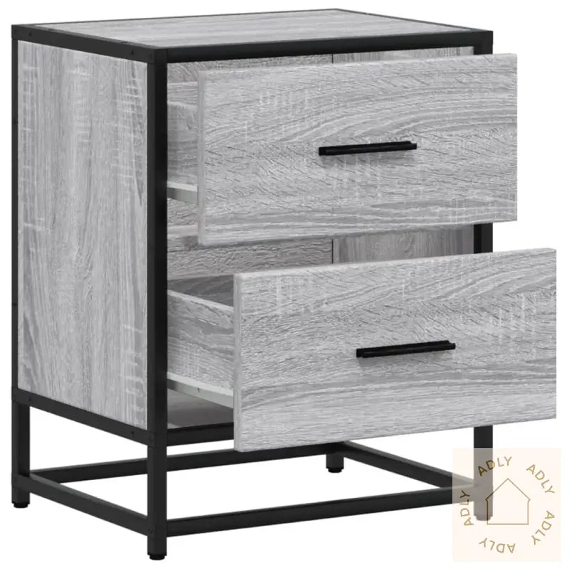 Nattbord Grå Sonoma 40X31X50 Cm Konstruert Tre