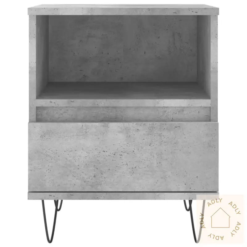 Nattbord Betonggrå 40X35X50 Cm Konstruert Tre