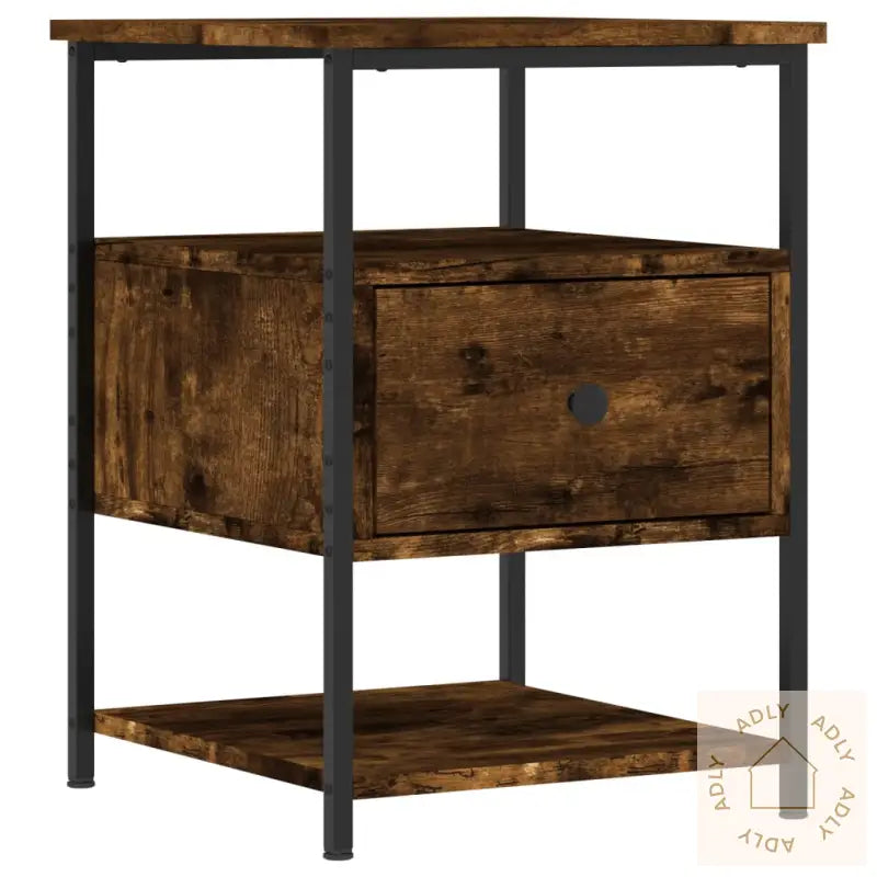 Nattbord Røkt Eik 40X42X56 Cm Konstruert Tre