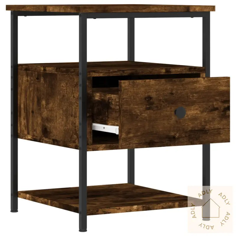 Nattbord Røkt Eik 40X42X56 Cm Konstruert Tre