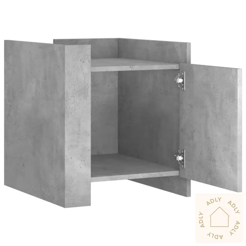 Nattbord Betonggrå 45X50X50 Cm Konstruert Tre