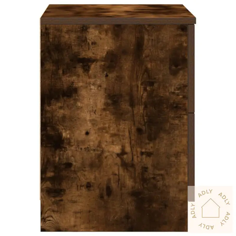 Nattbord Med 2 Skuffer Røkt Eik 40X36X50 Cm