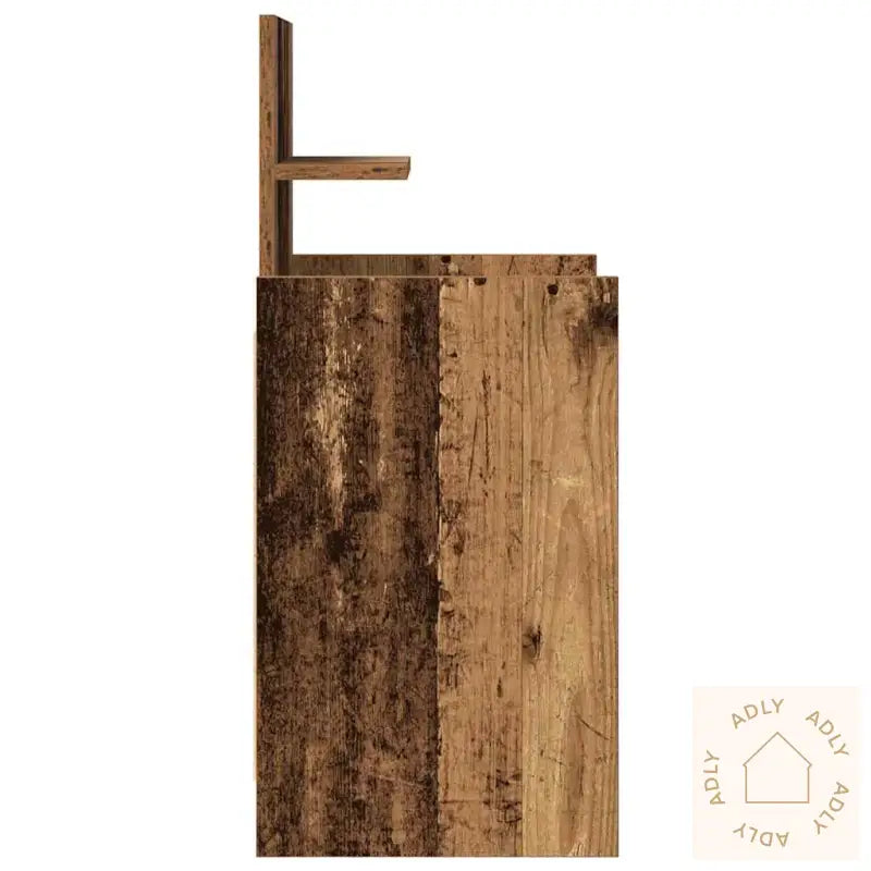 Nattbord Med 2 Skuffer Gammelt Tre 38X34X80 Cm
