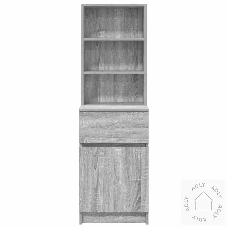 Nattbord Grå Sonoma 39X35X125 Cm Konstruert Tre