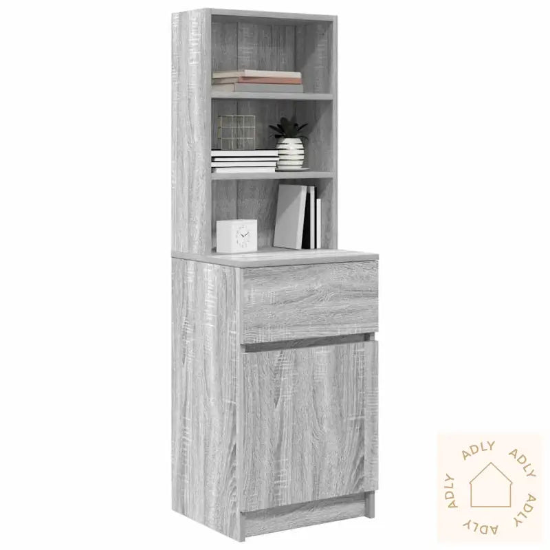 Nattbord Grå Sonoma 39X35X125 Cm Konstruert Tre