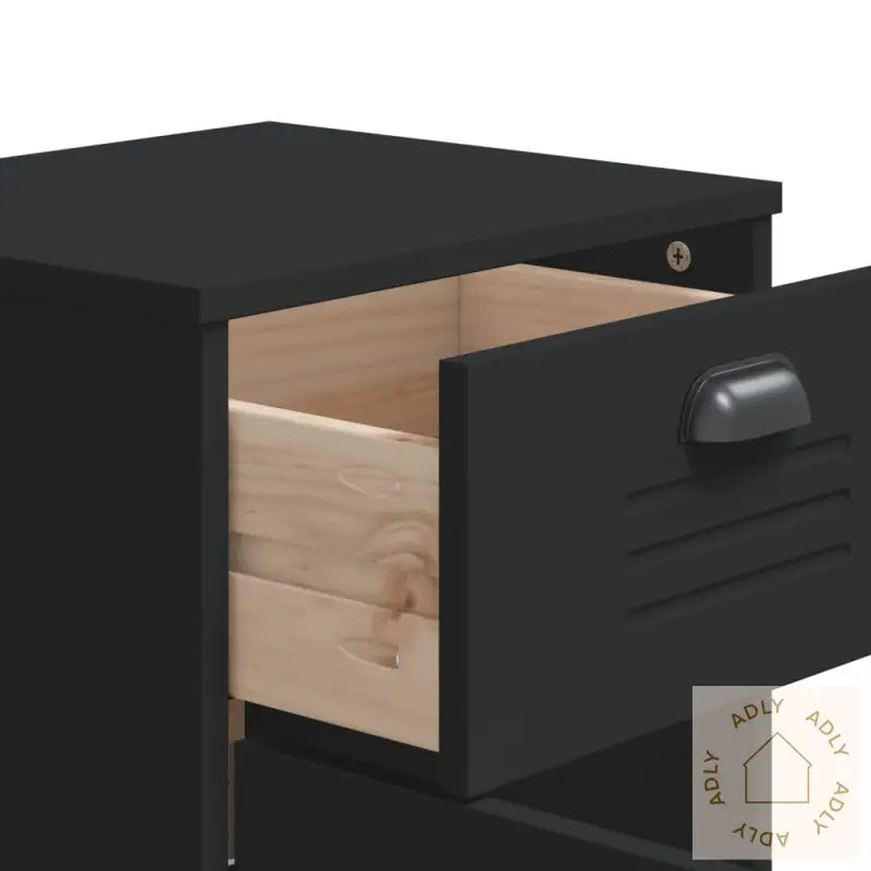 Nattbord Viken Svart Konstruert Tre