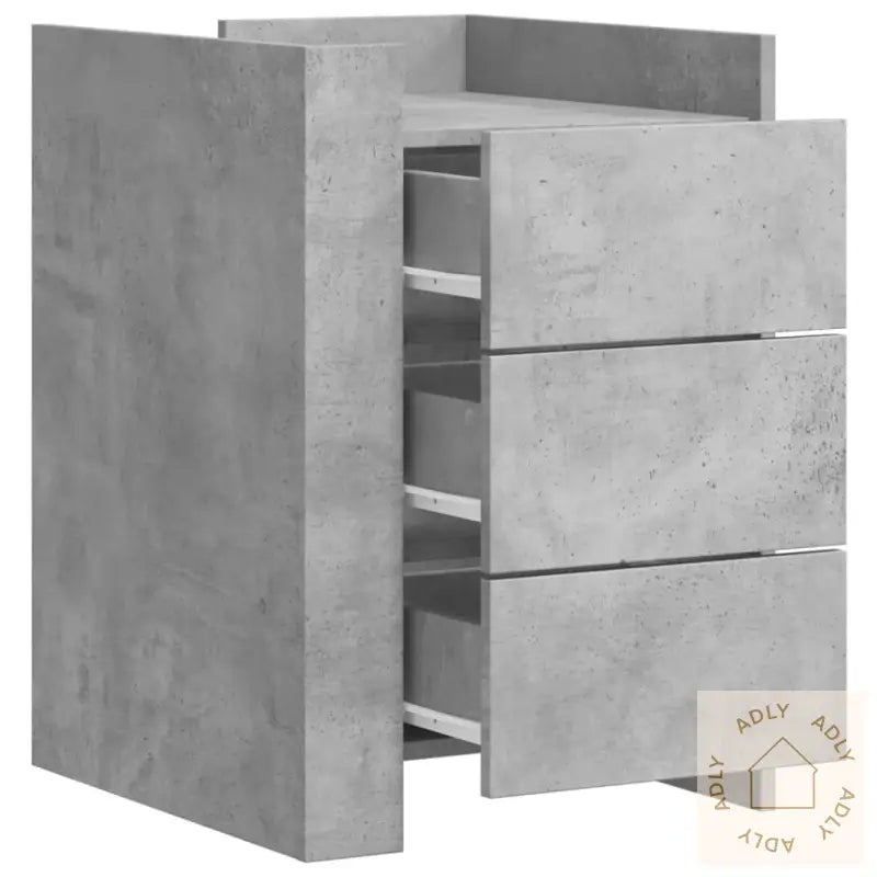 Nattbord Betonggrå 45X50X65 Cm Konstruert Tre