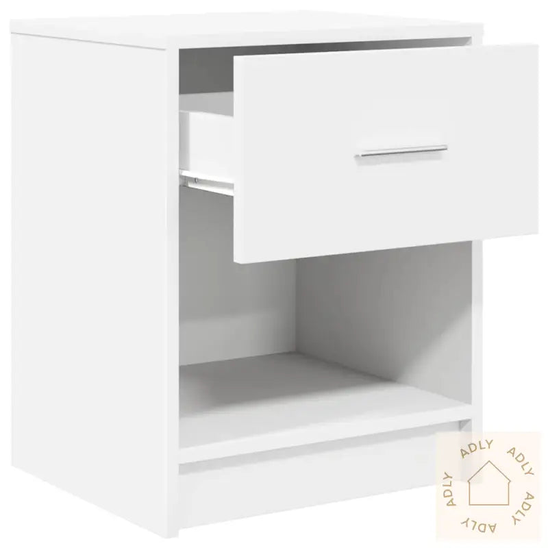 Nattbord Med Skuff Hvit 40X34X50 Cm