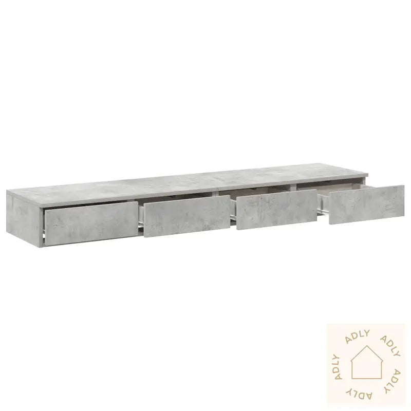 Sengeskuffer Betonggrå 160X36,5X16,5 Cm Konstruert Tre