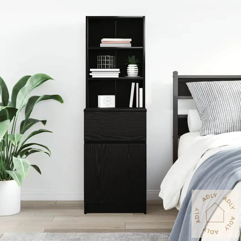 Nattbord Svart 39X35X125 Cm Konstruert Tre