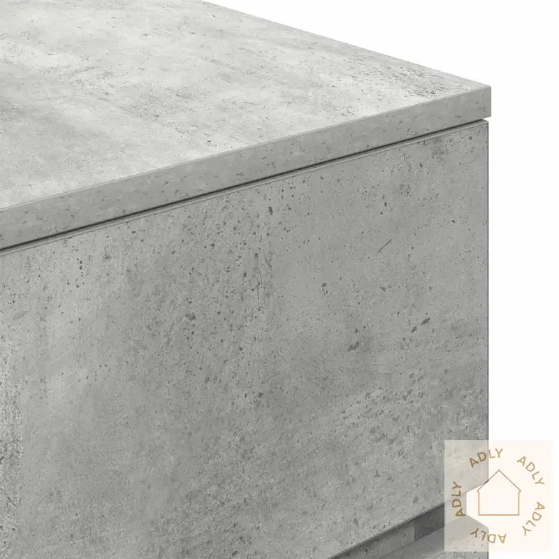 Nattbord 2 Stk Betonggrå 39X35X65 Cm Konstruert Tre