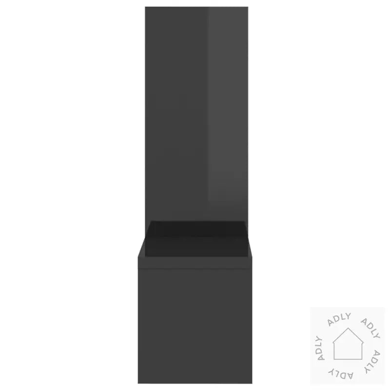 Vegghyller 2 Stk Høyglans Grå 50X15X50 Cm Konstruert Tre