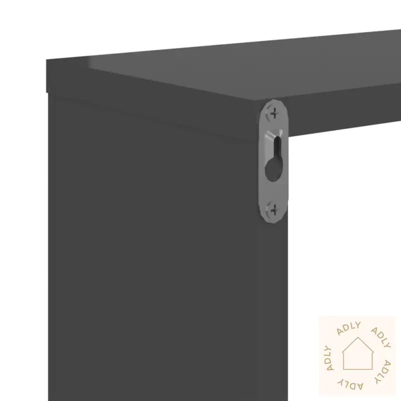 Vegghyller 2 Stk Høyglans Grå 50X15X50 Cm Konstruert Tre