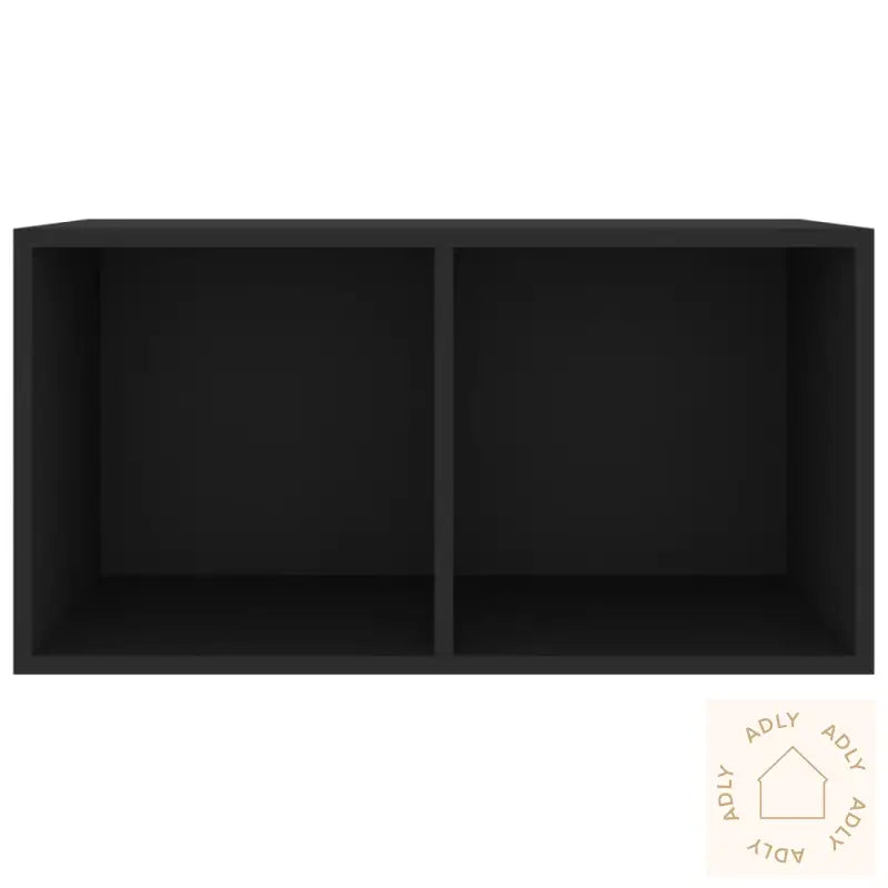 Oppbevaringsboks Lp Svart 71X34X36 Cm Konstruert Tre