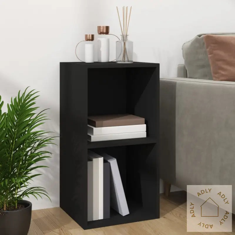 Oppbevaringsboks Lp Svart 71X34X36 Cm Konstruert Tre