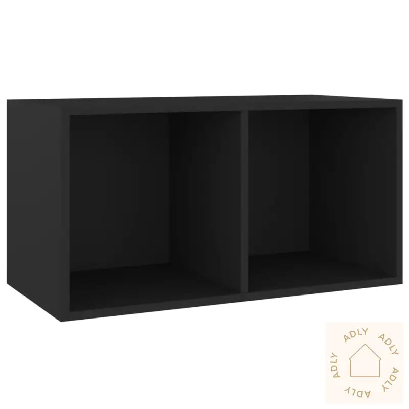 Oppbevaringsboks Lp Svart 71X34X36 Cm Konstruert Tre