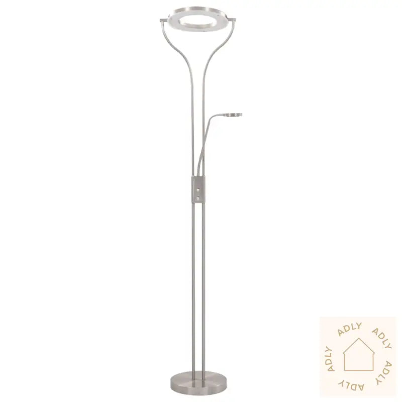 Stående Lampe 18 W Sølv 180 Cm Dimbar