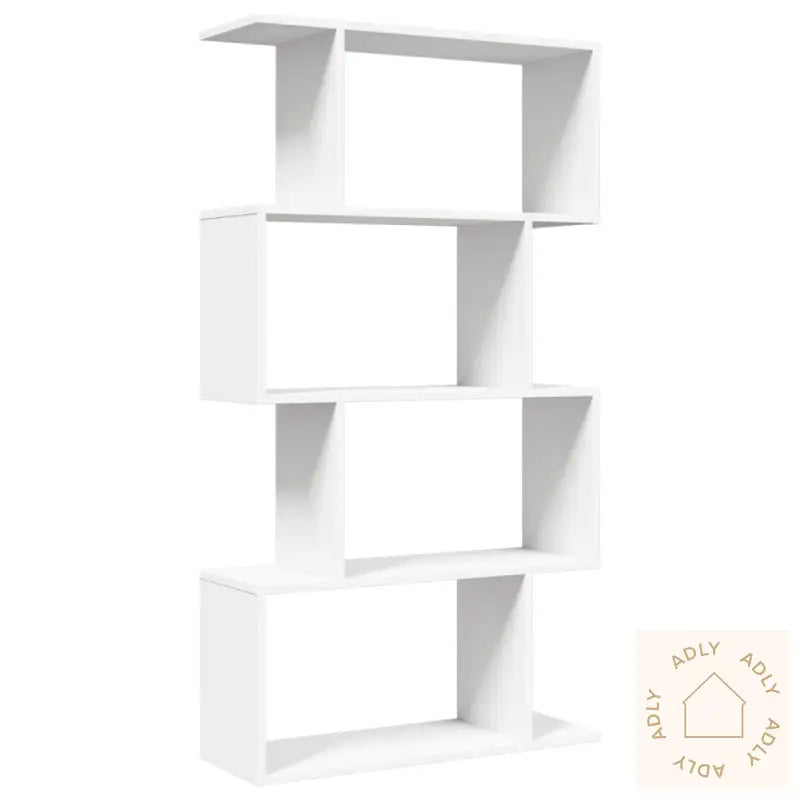 Romdeler Bokhylle 4 Etasjer Hvit 70X24X129 Cm Konstruert Tre