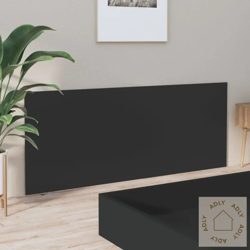Sengegavl Svart 200X1,5X80 Cm Konstruert Tre