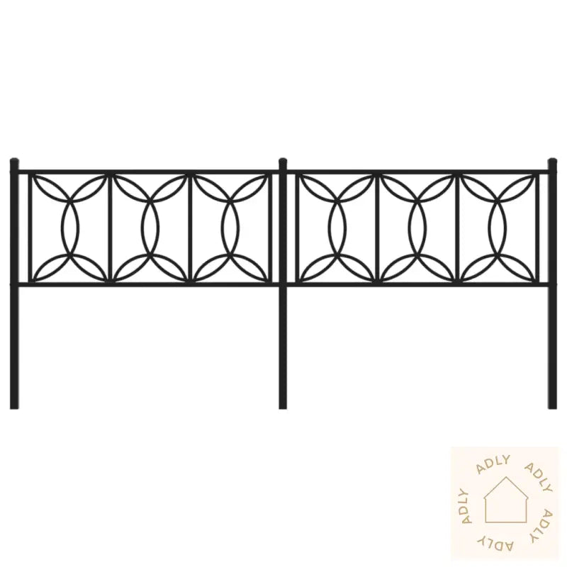 Sengegavl I Metall Svart 193 Cm