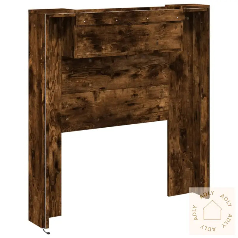 Hodegavl Skap Med Led Røkt Eik 100X16,5X103,5 Cm